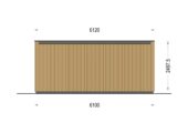Premium Gartenhaus Tobi (34mm + Holzverschalung), 6x3m, 18m² – Bild 9