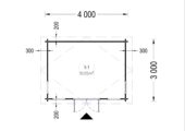 Gartenhaus Meran, 4x3m, 12m² – Bild 3