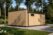 Premium Gartenhaus (34–44 mm + Holzverschalung), 6,5×4,5 m – 30 m² – Bild 4