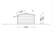 Gartenhaus aus Holz SABINE, 4x5.75 m, 16 m² + 7 m² Terrasse – Bild 9