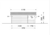 Gartenhaus aus Holz SABINE, 4x5.75 m, 16 m² + 7 m² Terrasse – Bild 10