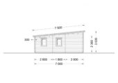 Blockbohlenhaus ULRICH (44 oder 66 mm) · 70 m² · Flachdach – Bild 9