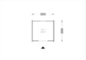 Gartenhaus BRITA 3x3m, 9m² – Bild 3