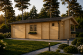Blockbohlenhaus mit Terrasse LILLI, 32 m² + 20m² – Bild 5