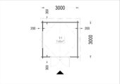 Gartenhaus ADRIA (44 mm), 3x3 m, 9 m² – Bild 6