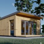 Gartenhaus EVELIN (34 mm + Holzverschalung), 5x5 m, 25 m²