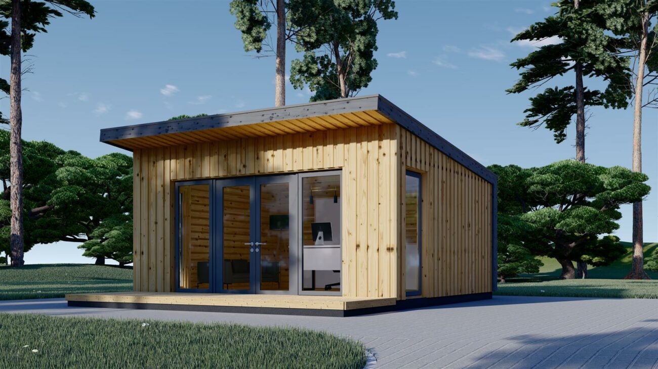 Gartenhaus EVELIN (34 mm + Holzverschalung), 5x4 m, 20 m²