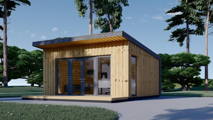 Gartenhaus EVELIN (34 mm + Holzverschalung), 5x4 m, 20 m²