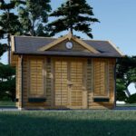 Premium Gartenhaus CLOCKHOUSE (44 mm) 5.5x4 m, 22 m²