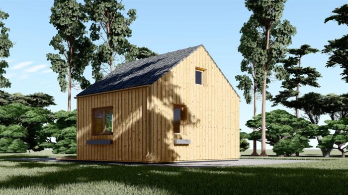 Blockbohlenhaus SARA (44 mm + Holzverschalung), 20 m² inkl. Fußboden Kopie