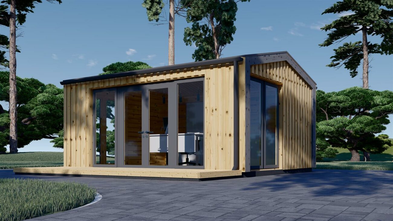 Gartenhaus EMMY (34 mm + Holzverschalung), 5x4 m, 20 m²