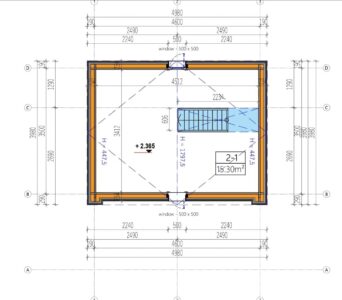 Blockbohlenhaus SARA (44 mm + Holzverschalung), 20 m² inkl. Fußboden Kopie
