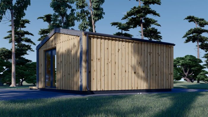 Gartenhaus EMMY (34 mm + Holzverschalung), 5x5 m, 25 m²